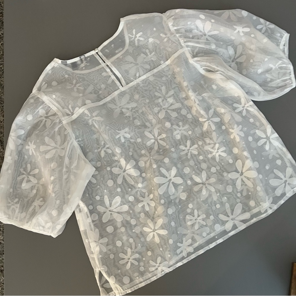 Elegant White Floral Blouse